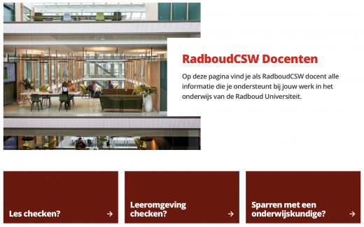 RadboudCSW docentenpagina | Radboud Universiteit